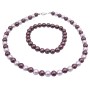 Affordable Wedding Party Jewelry Lite & Dark Purple Pearls Necklace