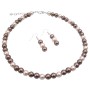 Bridal Party Jewelry Bronze Pearls & Cream Beautiful Pearls Necklace