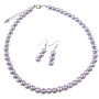 Inexpensive Light Lilac & Victorian Lilac Wedding Pearls Necklace Set
