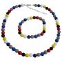 Multicolor Faceted Beads Necklace & Bracelet Birthday Return Gift